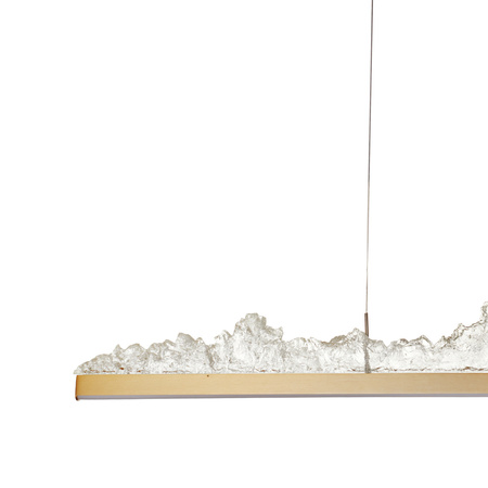 Lampa wisząca MONTANA LONG 125 cm -LED, złota listwa z kryształem
