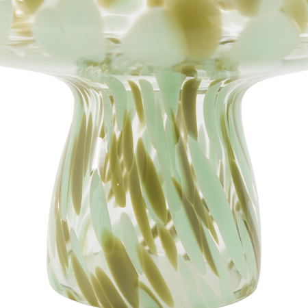 Confetti Glass Mushrooms Set of 2 Forest Green