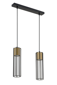 FOBIA 2 lampa wisząca prosty czarny/złoty