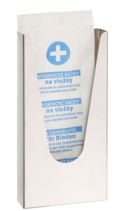 Zasobnik na worki papierowe HygBag,120x240x32mm, stal nierdzewna mat