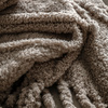 Fringed Teddy Throw Taupe 1300x1700mm