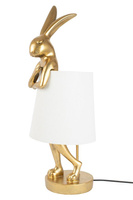 KARE lampa stołowa RABBIT 68 cm  złota / biała