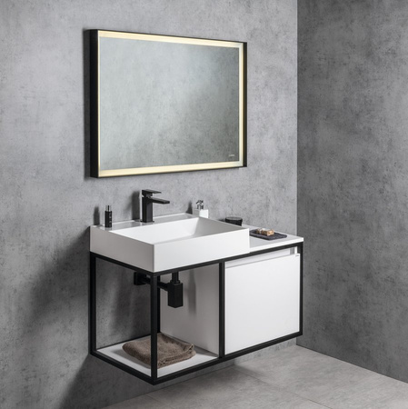 Zestaw łazienkowy SKARA 100, czarny mat/biały mat