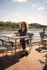 Krzesło ogrodowe CAFE MIRAMAR turkus /    morski rattan