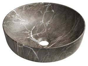 RONDEA umywalka ceramiczna nablatowa średnica 41cm, breccia marmur