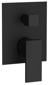CUBEMIX bateria prysznicowa, podtynkowa, 2 wyjścia, czarny mat
