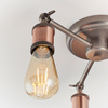 Lampa sufitowa Hal – 3-punktowa, postarzana miedź / postarzana cynowa, 35,5 × 50 × 13 cm
