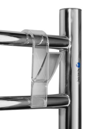 Wieszaczek przezroczysty na grzejnik łazienkowy, plastyk