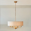 Highclere 6 Pendant Vintage Brass