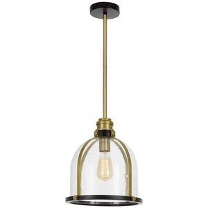 LAMPA WISZĄCA LOFT CZARNO-MOSIĘŻNA BRANSON
