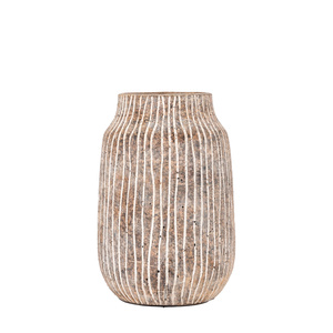 Wazon Potosi mały, ziemisty biały, 150 x 150 x 230 mm