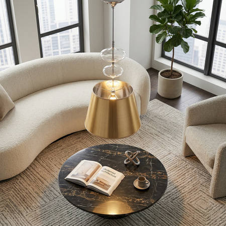 NOWOCZESNA LAMPA WISZĄCA ZŁOTO-PRZEZROCZYSTA VENEZIANA NEO W1