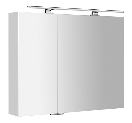 MIRRÓ szafka z lustrem, oświetlenie LED, 90x70x16cm, biała
