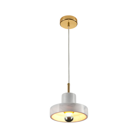 Lampa wisząca UNIVERSO marmurowo złota 18 cm