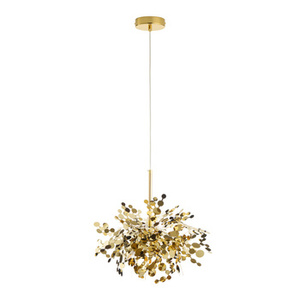 Lampa wisząca MONETTI 40 cm -  złota, dekoracyjna