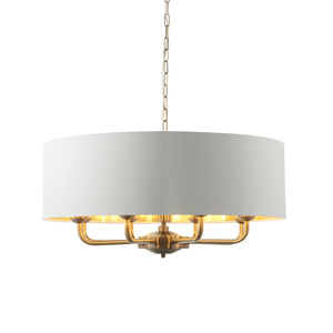 Highclere 8 Pendant Light Antique Brass 550-1730mm