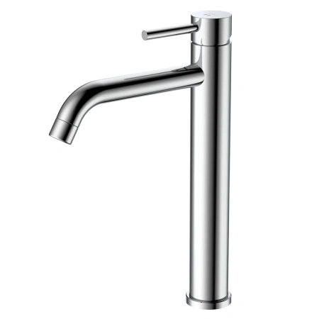 Bateria umywalkowa stojąca wysoka - nablatowa, chrom