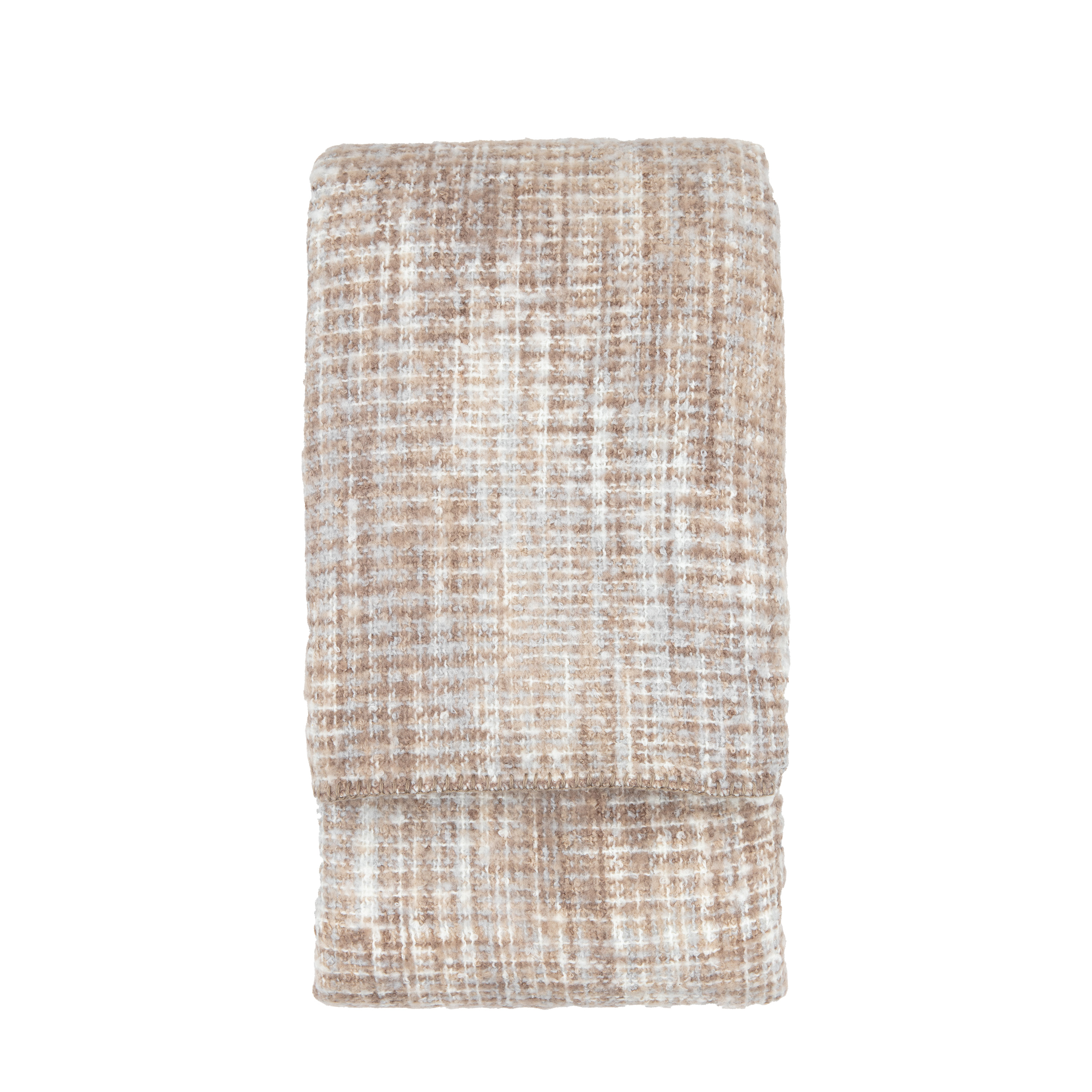 Pled z imitacji moheru – naturalny, 130 × 160 cm