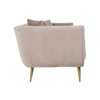 RICHMOND sofa HUXLEY KHAKI - welur, szczotkowane złoto