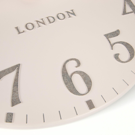 Arabic Wall Clock Shy Pink 12in