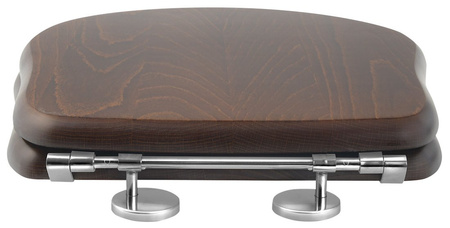 RETRO deska WC, orzech/chrom