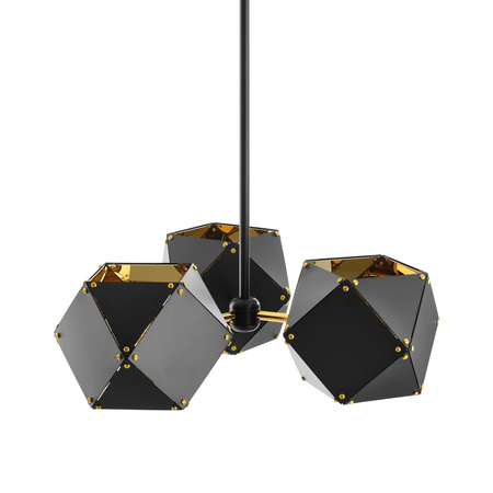 Lampa wisząca NEW GEOMETRY-3 czarno złota 45 cm
