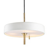 Lampa wisząca ARTDECO 35 cm - biało - złota do salonu
