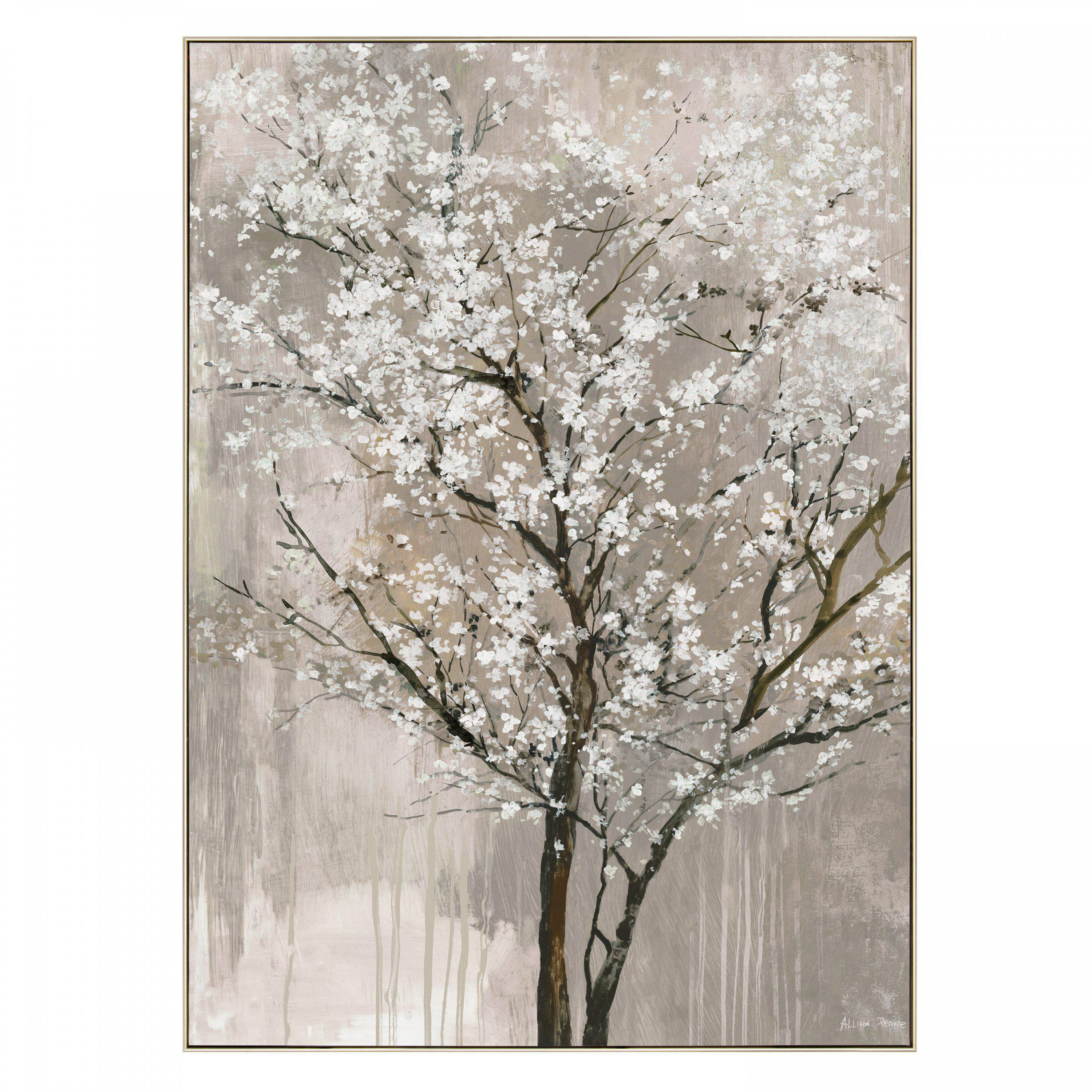Obraz w ramie „Blossom Breeze” – szary, 87 × 3,5 × 122 cm