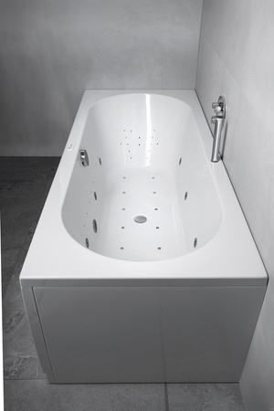 VIVA B wanna z hydromasażem, 185x80x47cm, Highline Hydro-Air, chrom