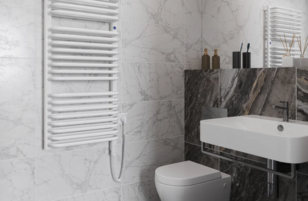 Instal Projekt Standard 3D Electro Grzejnik elektryczny  50x120 cm biały połysk/white silk STDE-50/120+GH-09C1