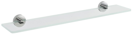 X-ROUND półka szklana 500mm, chrom/szkło czyste