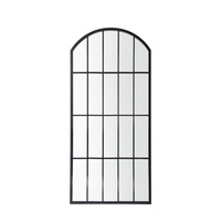 Lustro ogrodowe Kemsley, czarne, 1400 x 650 mm