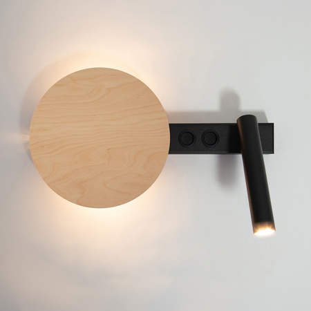 HOTEL MOOD kinkiet A czarny/ brzoza