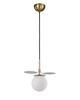 Lampa wisząca CHIC-1, 20 cm - biało złota nowoczesna lampa do salonu