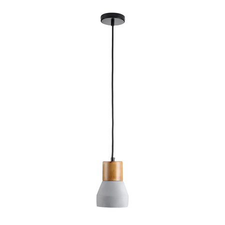 Lampa wisząca CONCRETE  12 cm- szary beton, drewno