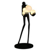 Lampa podłogowa WOMAN BLACK 180 cm - czarna figura kobiety z białymi kloszami