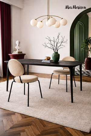 MaMaison stół jadalniany LAMINAR 200      czarny / drewno