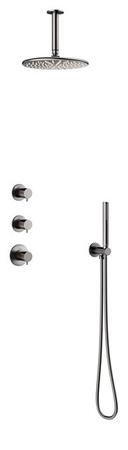 Silhouet HS2 Podtynkowy termostatyczny zestaw prysznicowy szczotkowany grafit pvd