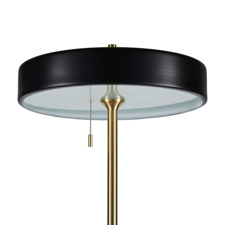 Lampa podłogowa ARTDECO 150 cm - czarno - złota nowoczesna
