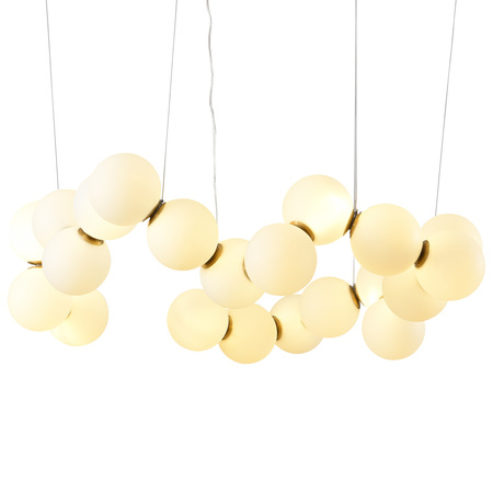 Lampa wisząca CORALLI-80 - LED, biało-mosiężna