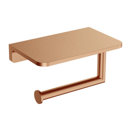 MODERN PROJECT uchwyt na papier toaletowy z półką, miedź szczotkowana