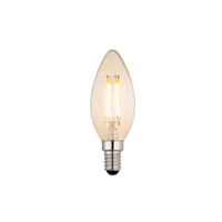 E14 LED Filament Candle 98x35mm Amber Glass