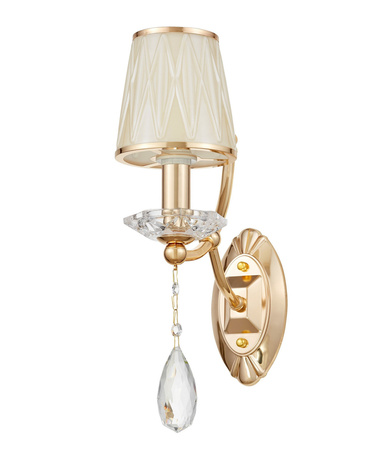 LAMPA ŚCIENNA KINKIET KRYSZTAŁOWY ZŁOTY DOMINNI W1