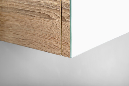 VEGA szafka z lustrem, 50x70x18cm, dąb platin