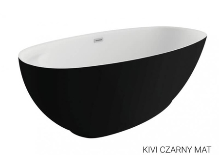 Wanna  wolnostojąca 165x75 KIVI CZARNA mat*