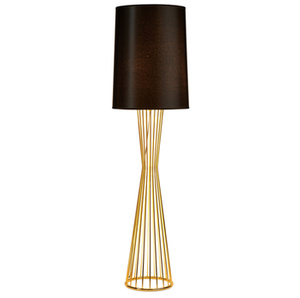 Lampa podłogowa FILO-1 czarno-złota, metalowa, E27, 145 cm