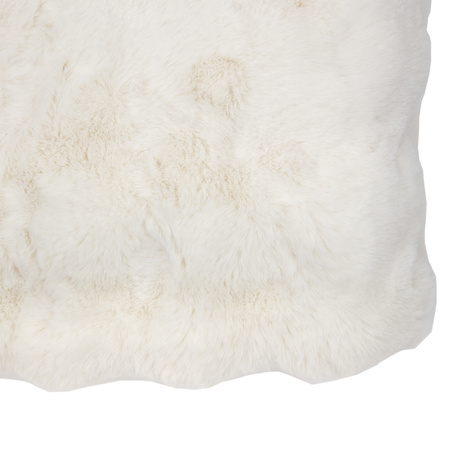 Pled ze sztucznego futra Marshmallow – kremowy, 130 × 170 cm