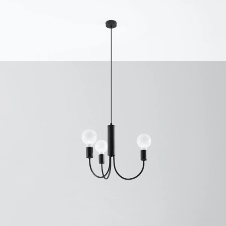 Żyrandol PICCOLO 3 czarny