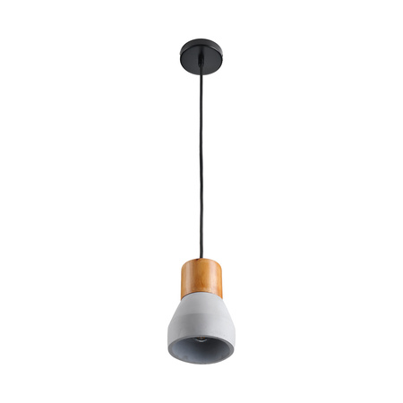 Lampa wisząca CONCRETE  12 cm- szary beton, drewno