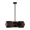 Lampa wisząca NEW GEOMETRY-3 czarno złota 45 cm